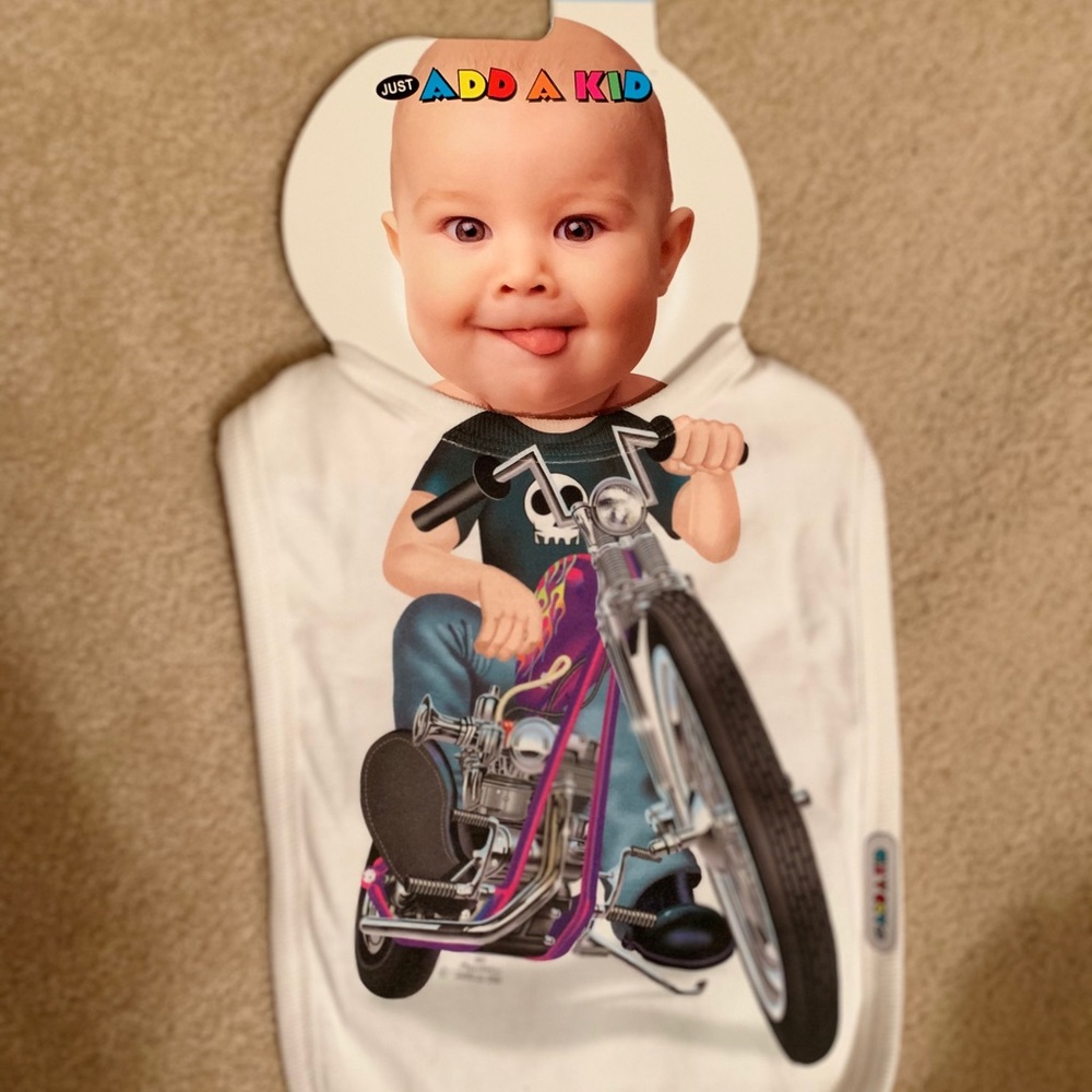 Biker Chopper Bib Justaddakid Harley motorcycle